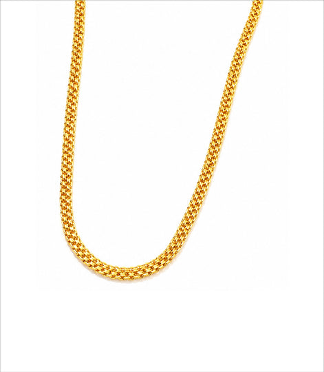 Gold Plated Wheat Chain Necklace DCN4957