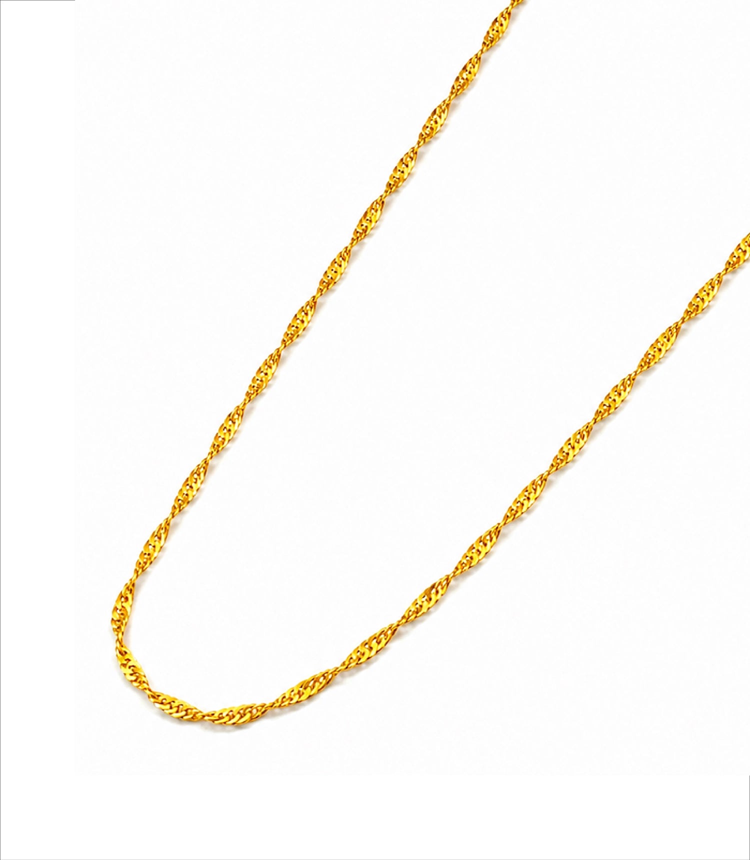 Gold Plated Twisted Rope Chain Necklace DCN4961