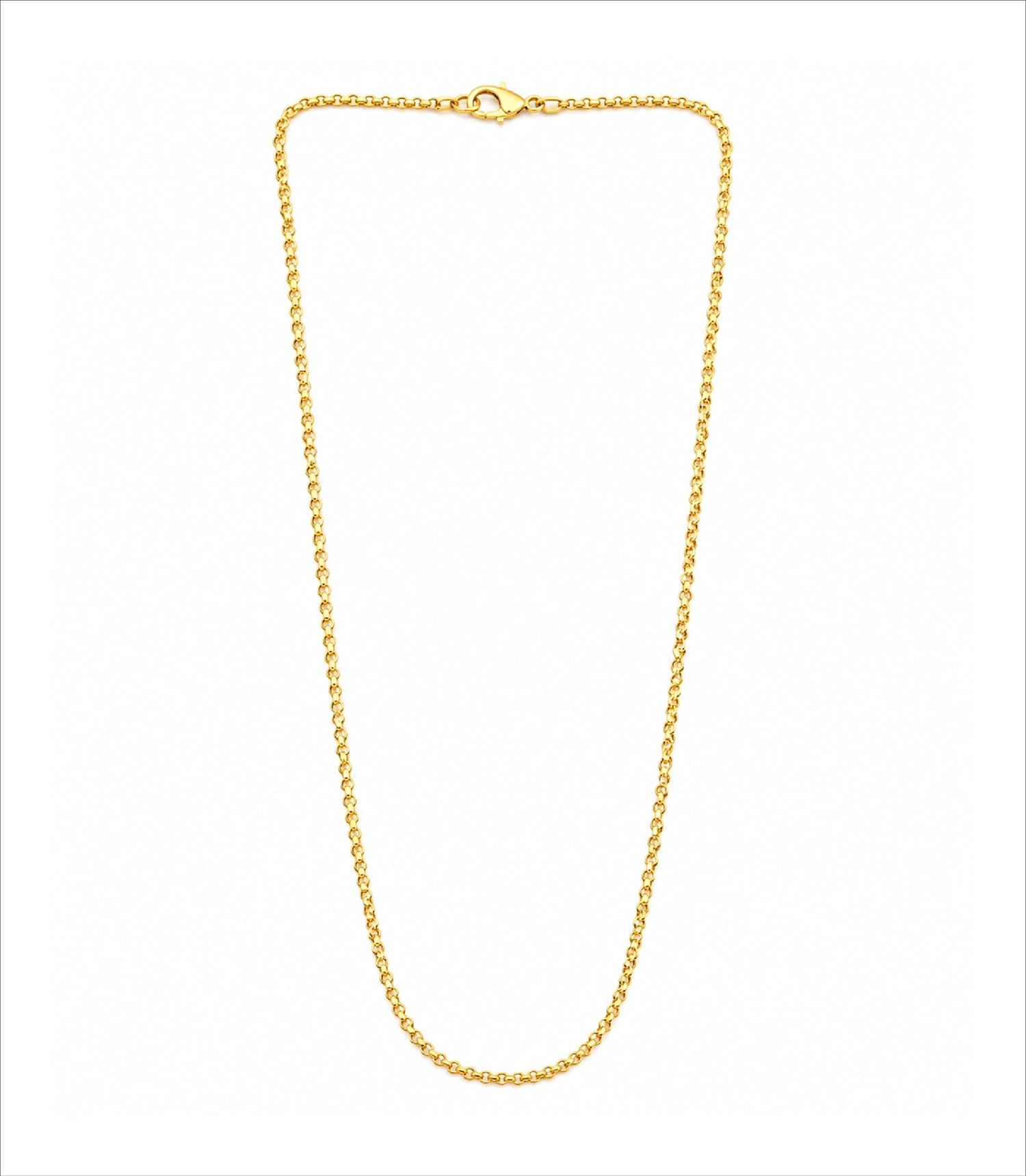 Gold Plated Cable Chain Necklace  DCN4965