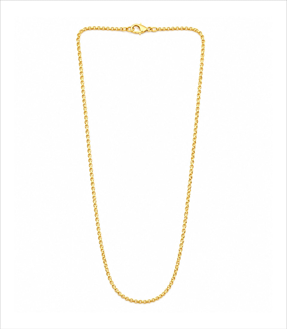 Gold Plated Cable Chain Necklace  DCN4965