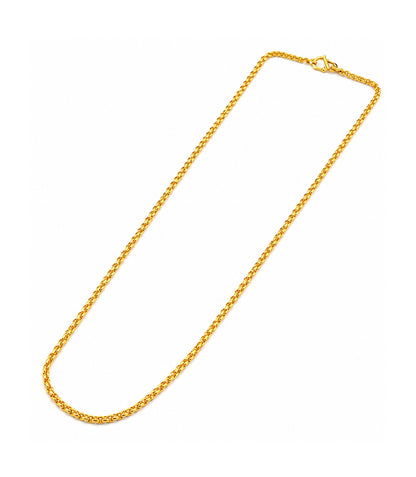 Gold Plated Cable Chain Necklace  DCN4965