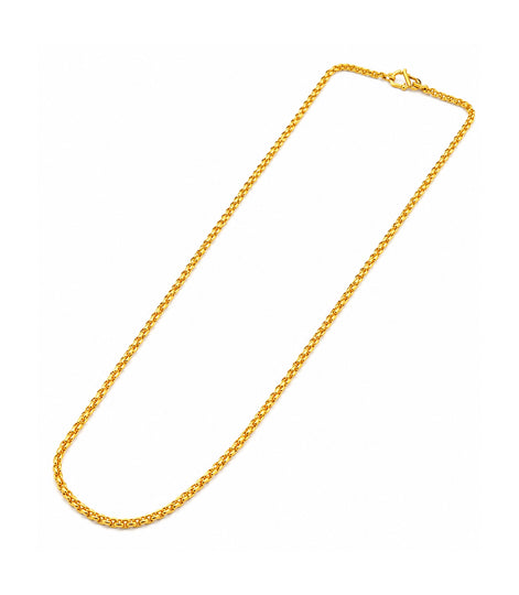 Gold Plated Cable Chain Necklace  DCN4965