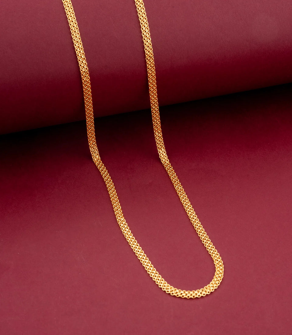 Gold Plated Minimalist Mesh Chain