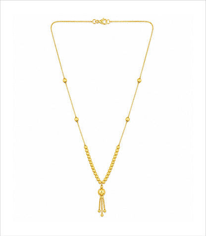 Gold Plated Light Beaded Chain Necklace DCN5673