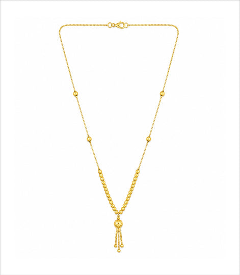 Gold Plated Light Beaded Chain Necklace DCN5673