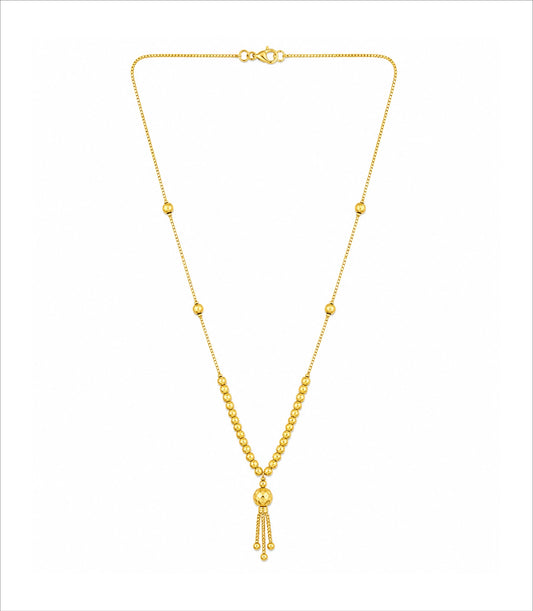 Gold Plated Light Beaded Chain Necklace DCN5673