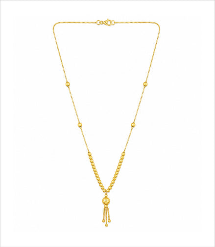 Gold Plated Light Beaded Chain Necklace DCN5673