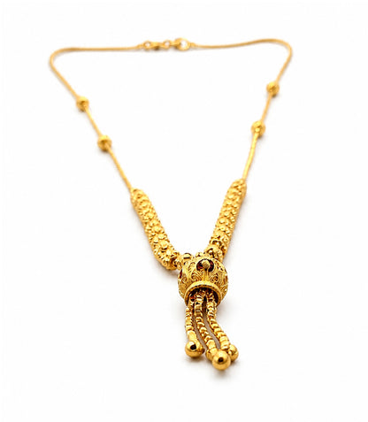 Gold Plated Light Beaded Chain Necklace DCN5673
