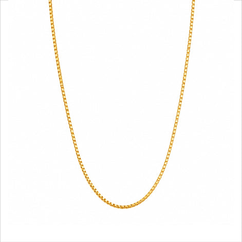 simple gold plated box chain DCN786