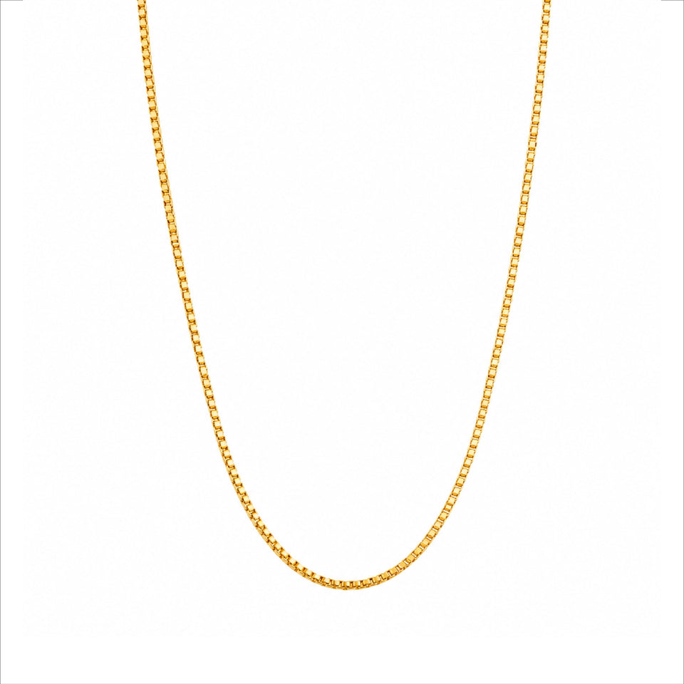 simple gold plated box chain DCN786