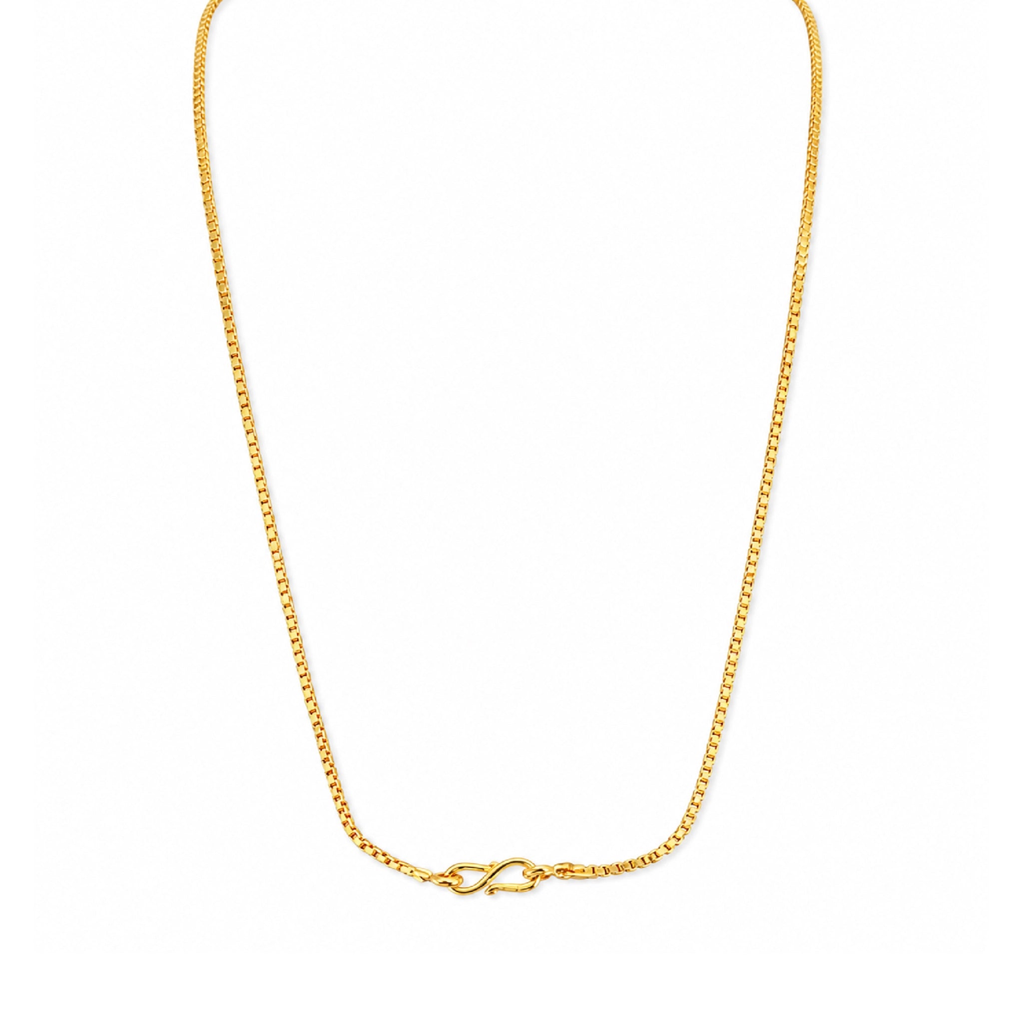 simple gold plated box chain DCN786
