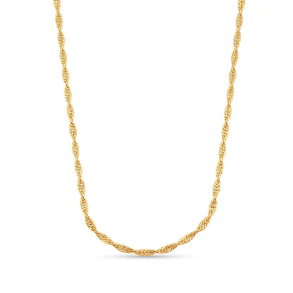 gold plated twisted singapore chain DCNDC15 