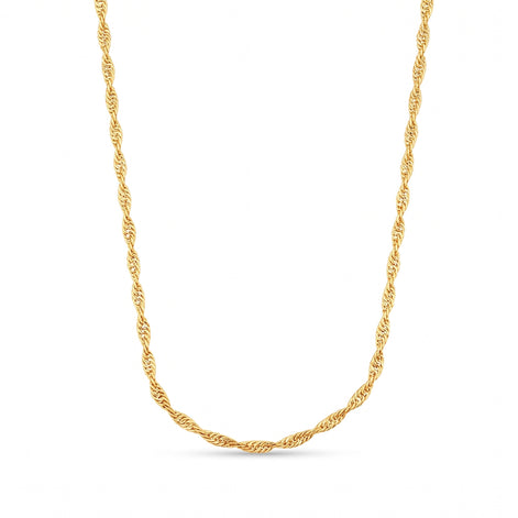 gold plated twisted singapore chain DCNDC15 