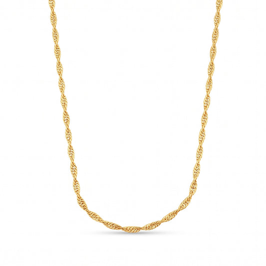 gold plated twisted singapore chain DCNDC15 