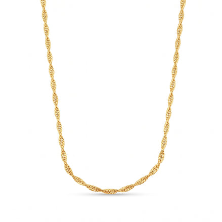 gold plated twisted singapore chain DCNDC15 