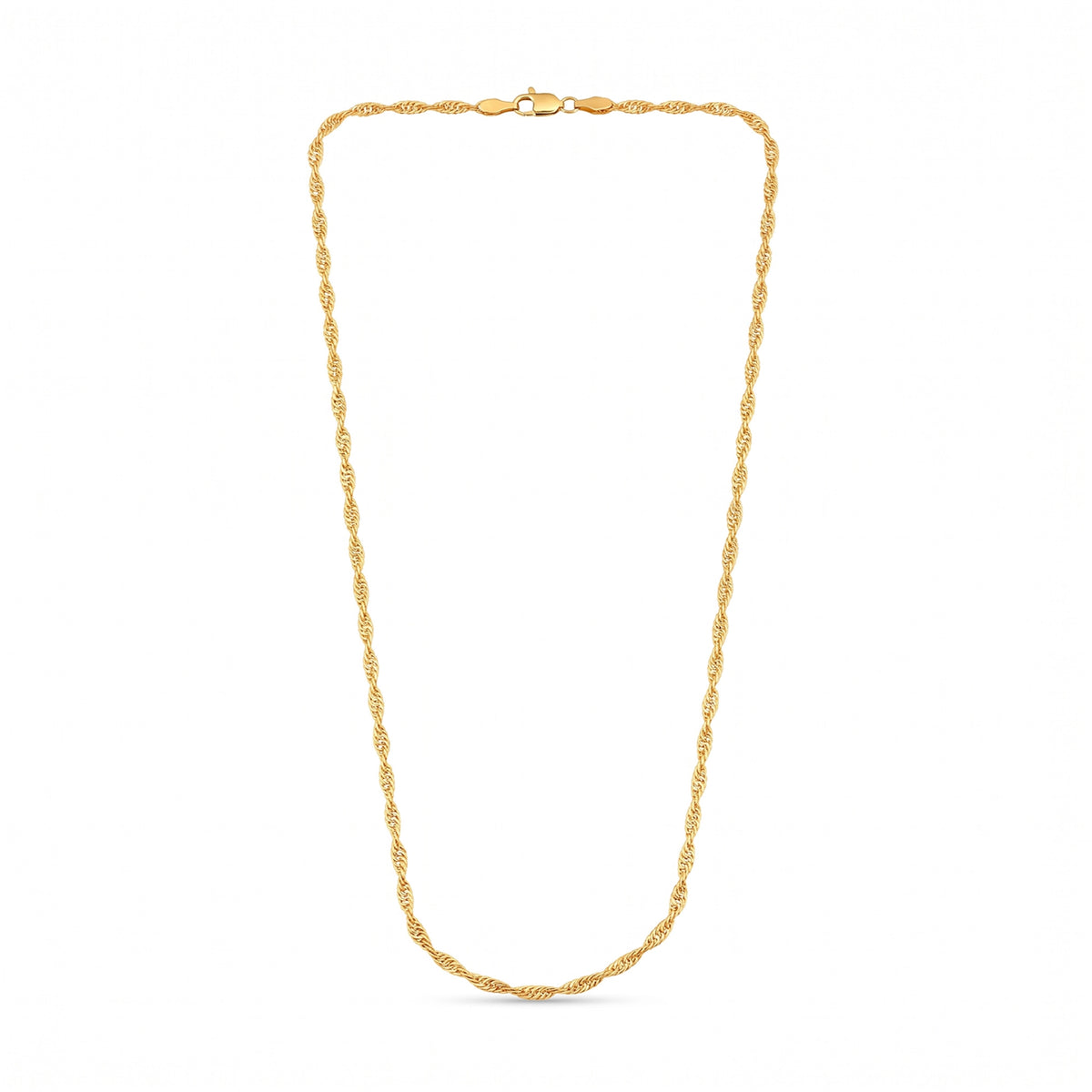 gold plated twisted singapore chain DCNDC15 