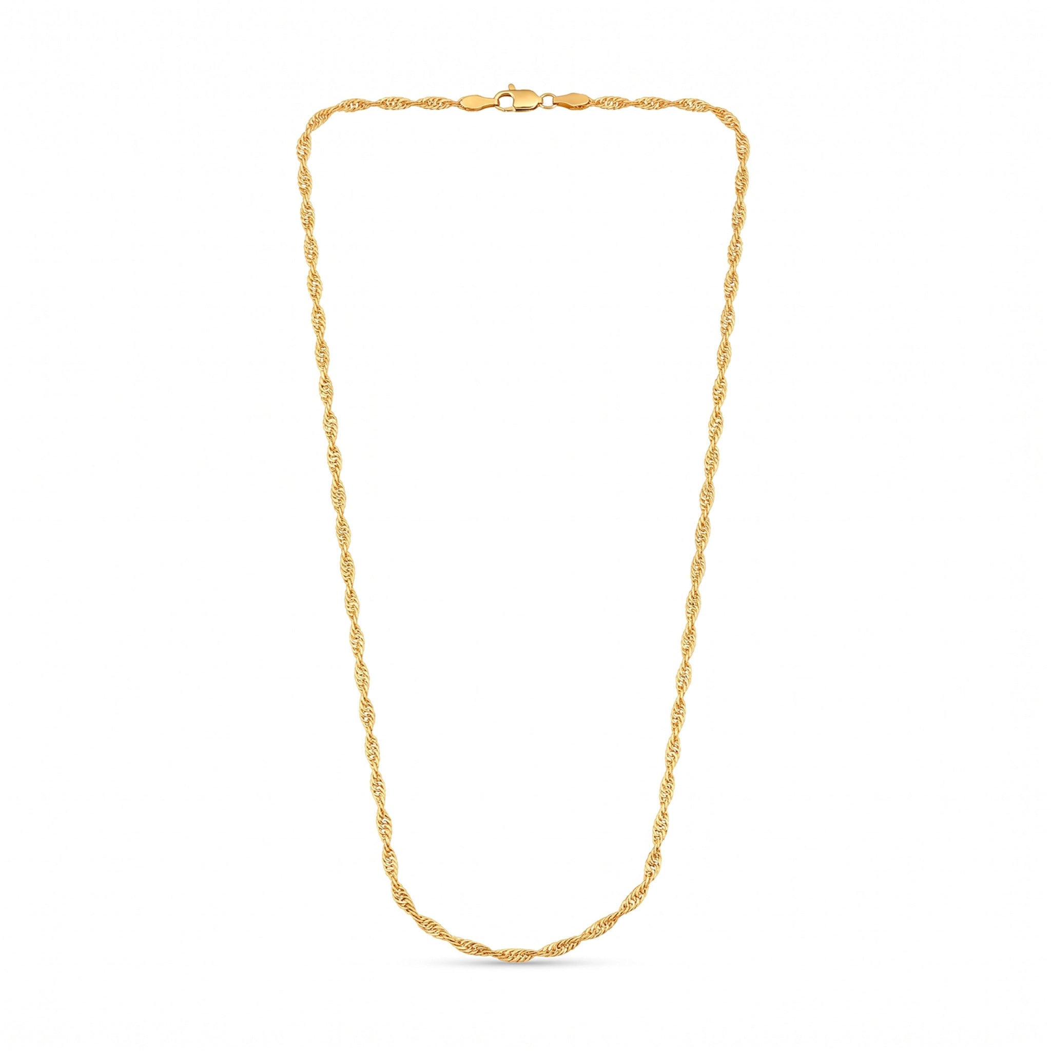 gold plated twisted singapore chain DCNDC15 