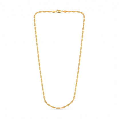 gold plated twisted singapore chain DCNDC15 