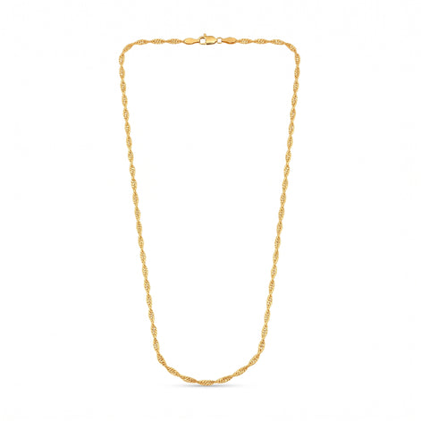 gold plated twisted singapore chain DCNDC15 