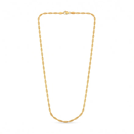gold plated twisted singapore chain DCNDC15 