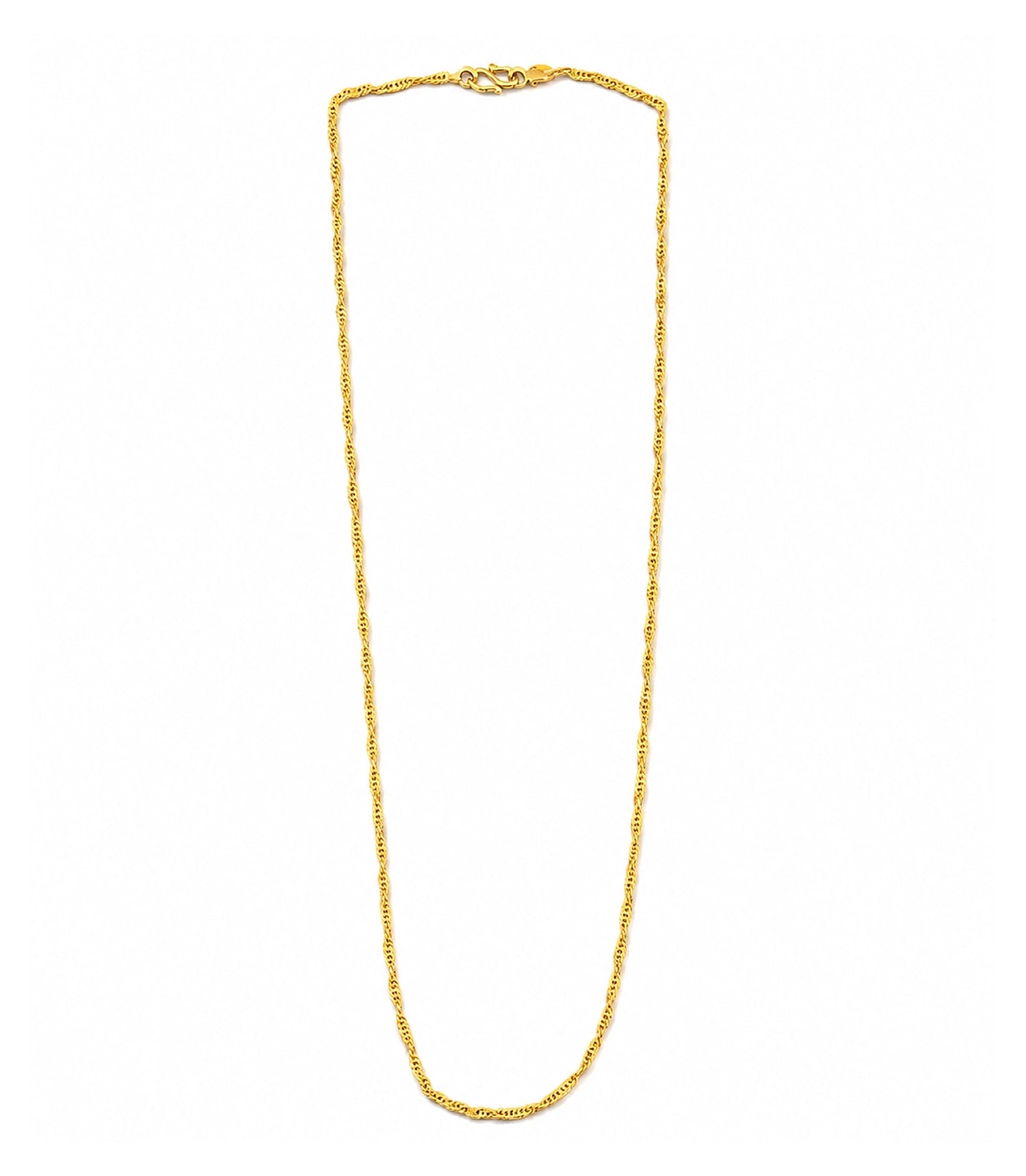 Gold Plated Twisted Rope Chain