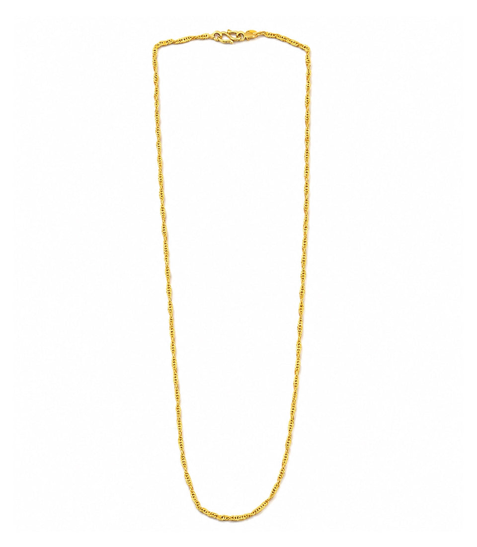 Gold Plated Twisted Rope Chain