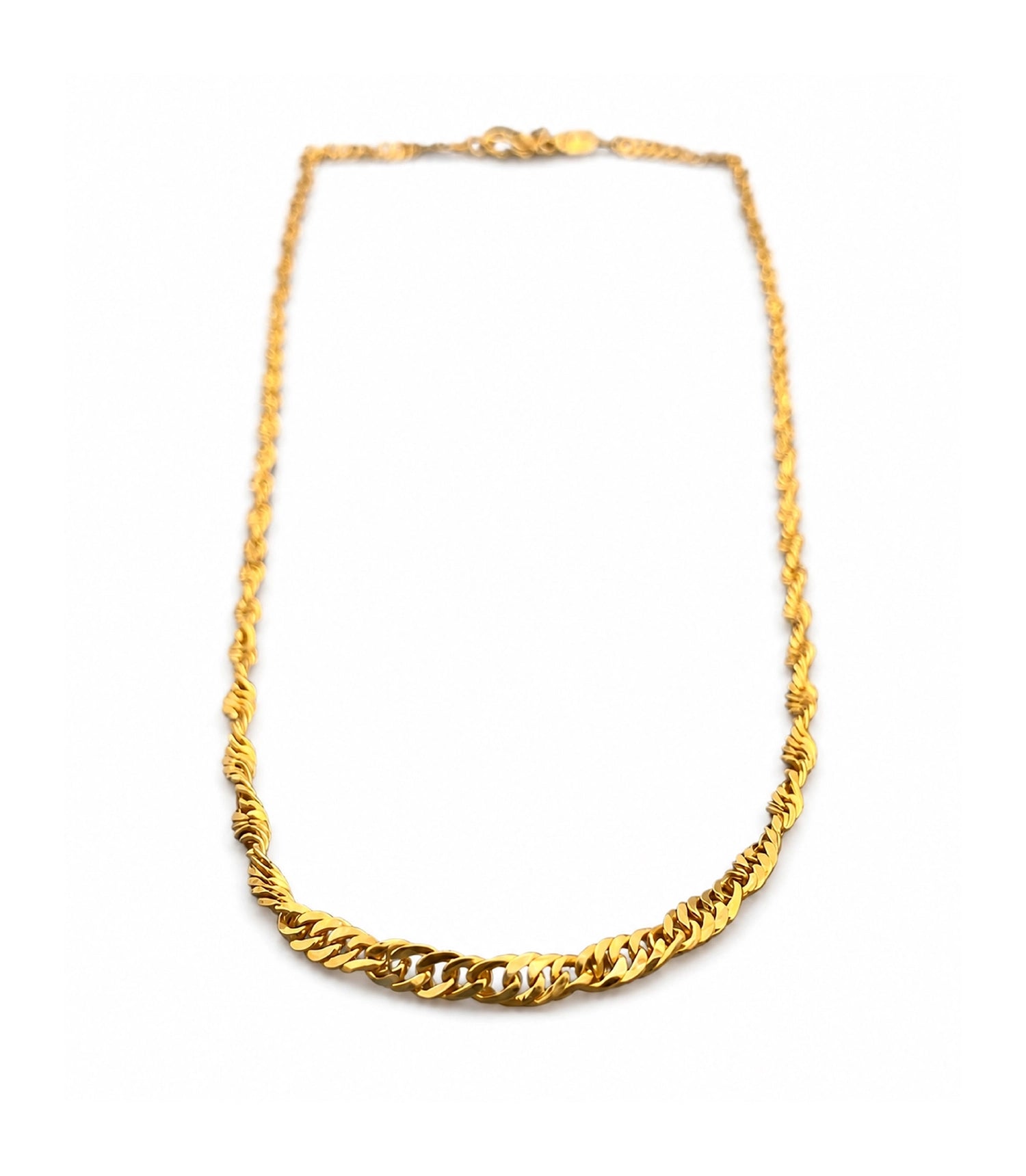 Gold Plated Twisted Rope Chain