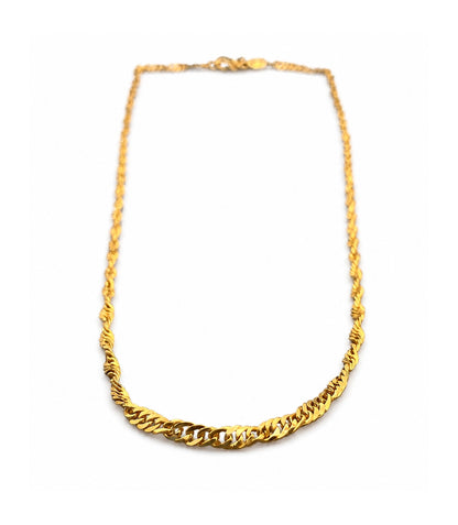 Gold Plated Twisted Rope Chain