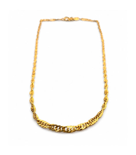 Gold Plated Twisted Rope Chain