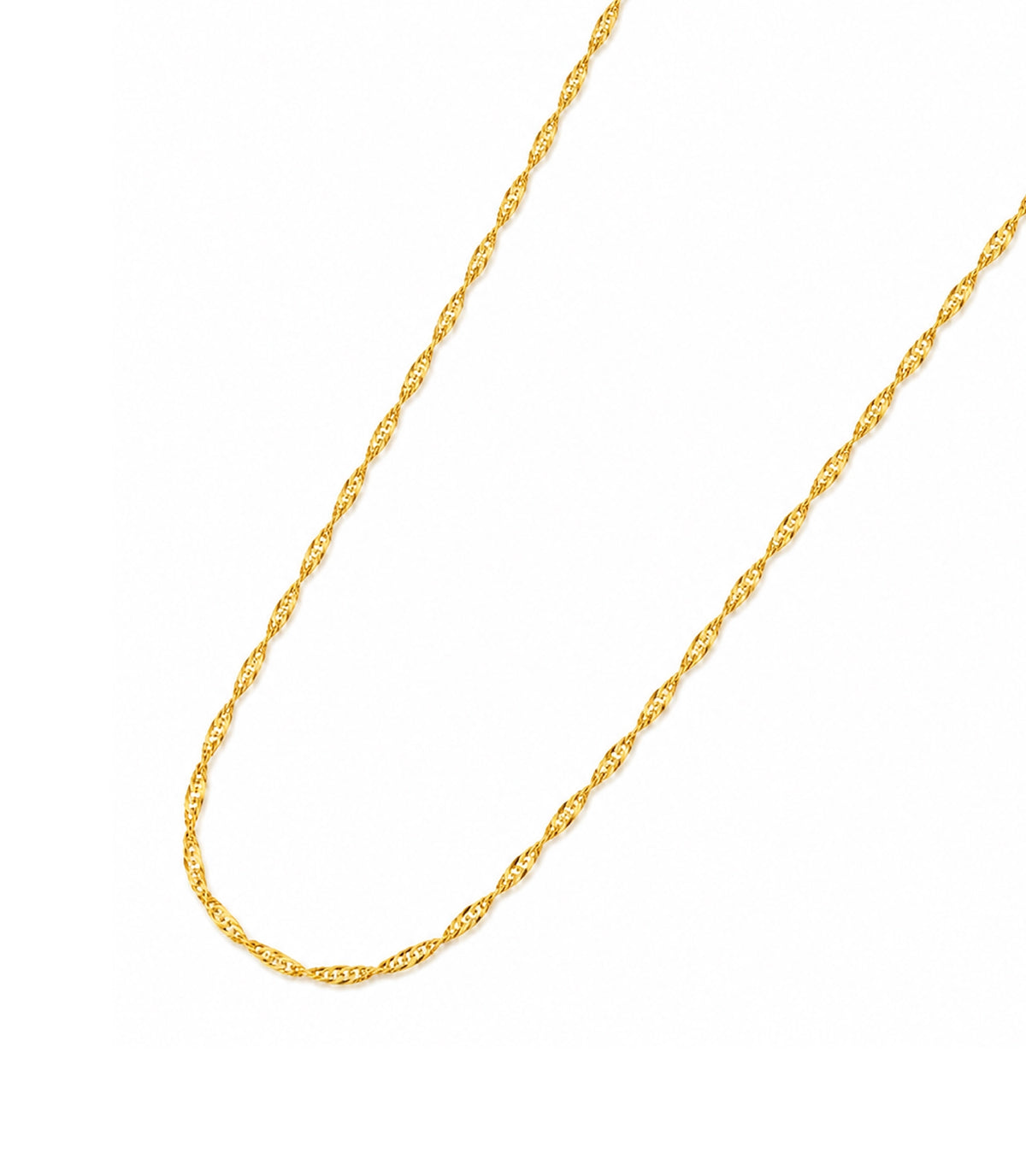 Gold Plated Twisted Rope Chain