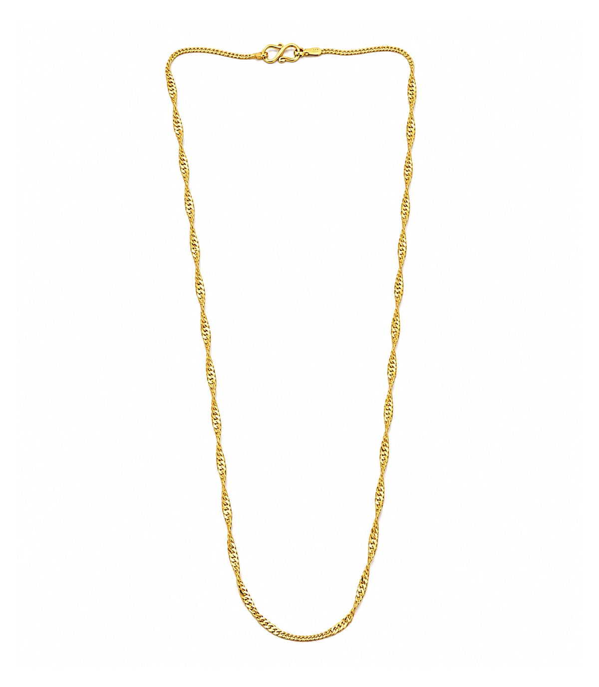 Gold Plated Delicate Twisted Rope Chain