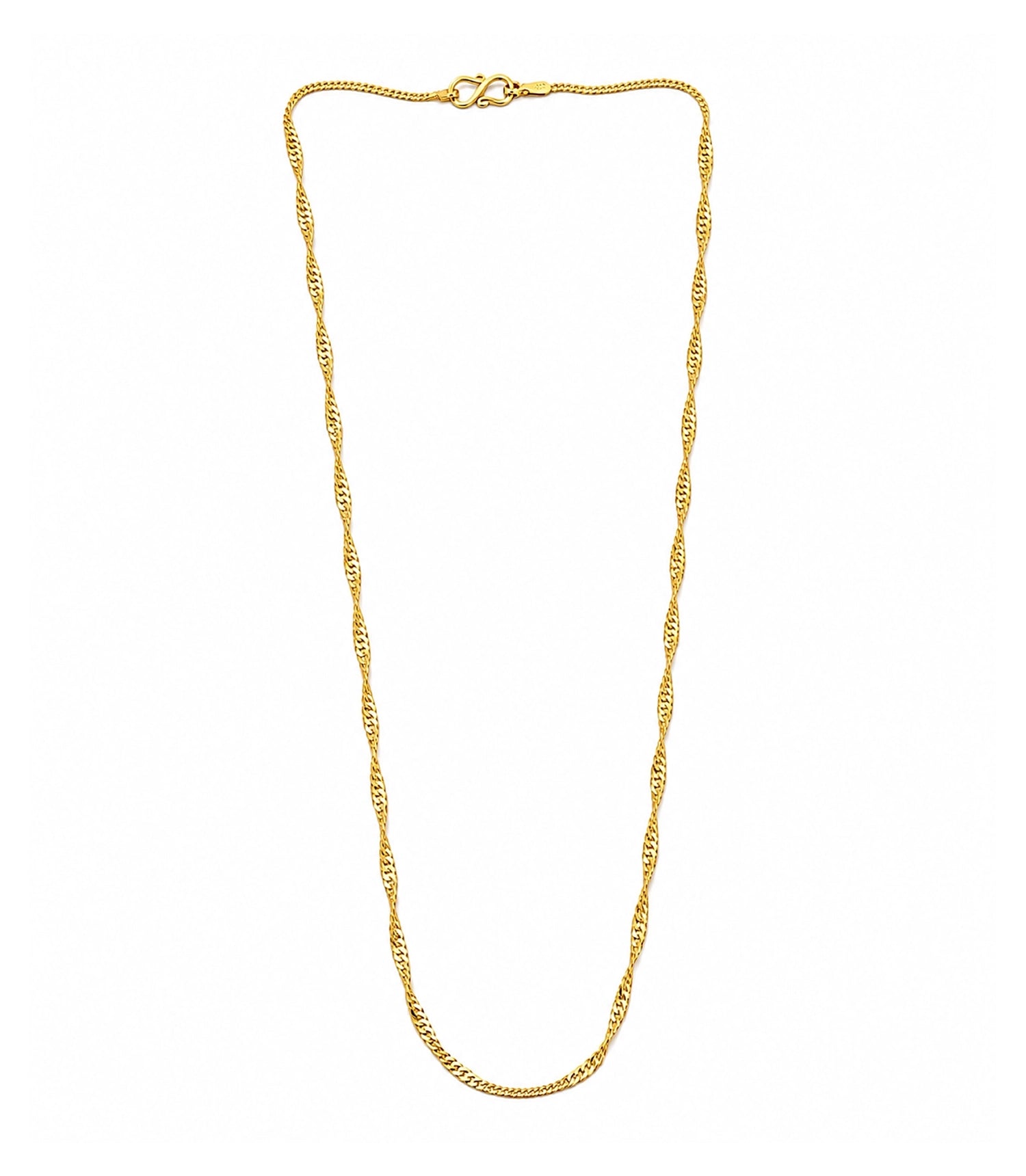 Gold Plated Delicate Twisted Rope Chain