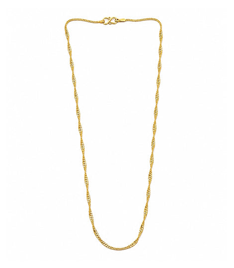 Gold Plated Delicate Twisted Rope Chain