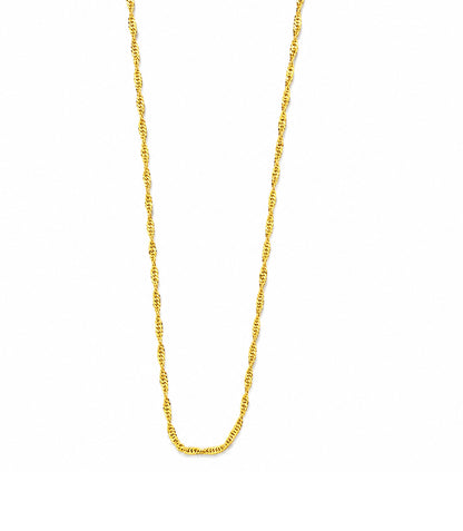 Gold Plated Delicate Twisted Rope Chain