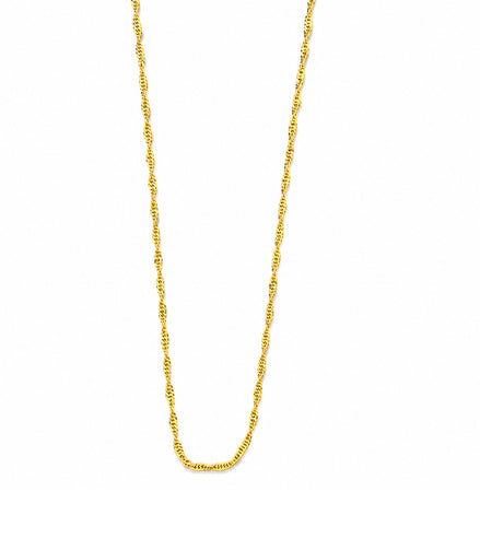 Gold Plated Delicate Twisted Rope Chain