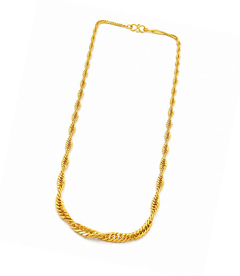 Gold Plated Delicate Twisted Rope Chain