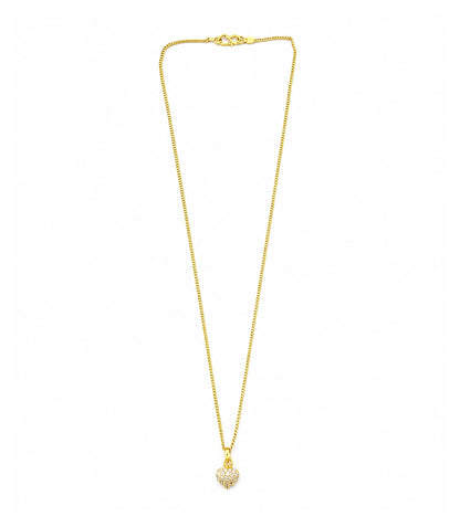 Gold Plated AD Heart Shape Pendant Chain DCP1010

