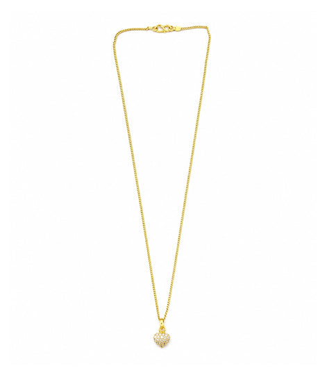 Gold Plated AD Heart Shape Pendant Chain DCP1010
