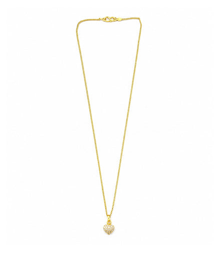 Gold Plated AD Heart Shape Pendant Chain DCP1010
