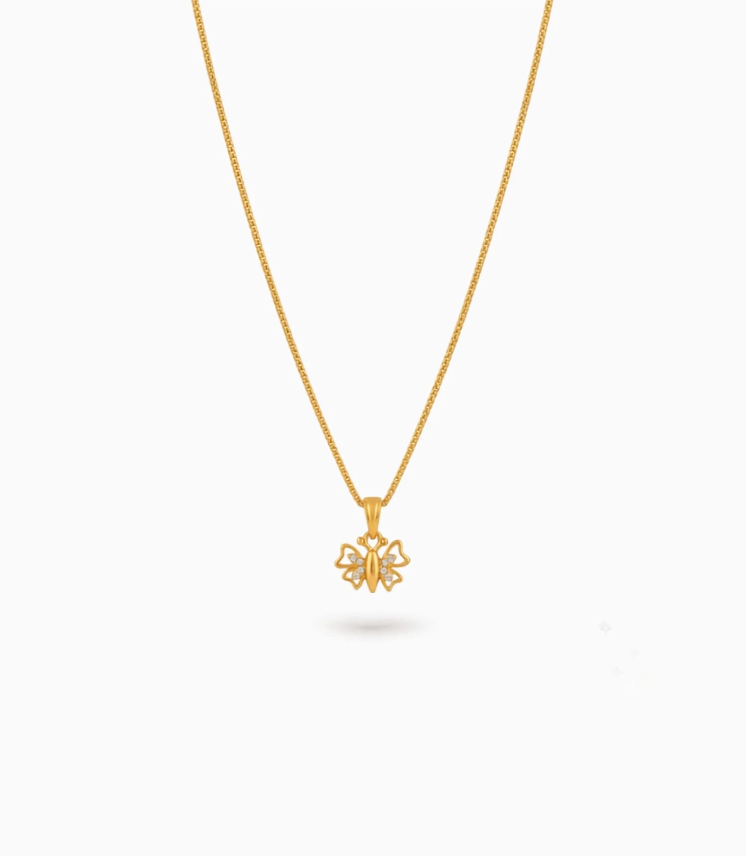 Gold Plated High Shine AD Chain & Pendant