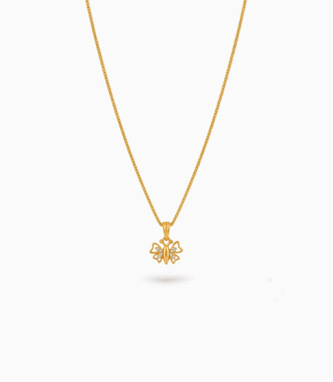 Gold Plated High Shine AD Chain & Pendant