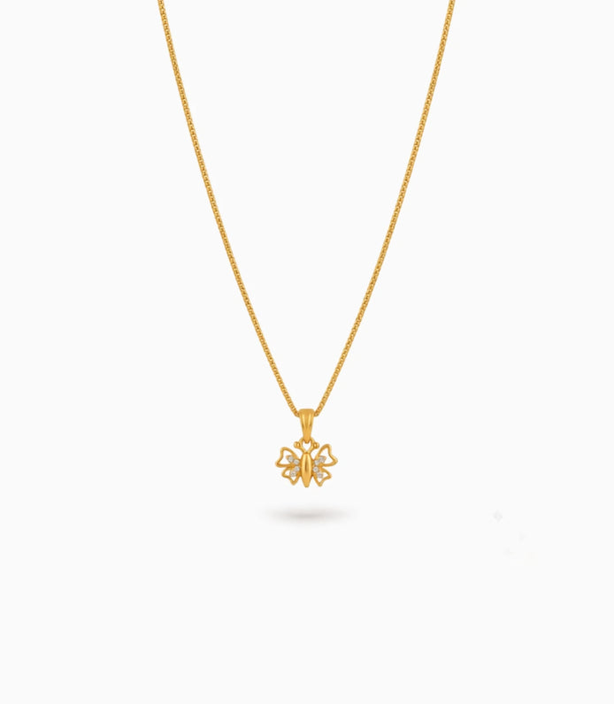 Gold Plated High Shine AD Chain & Pendant