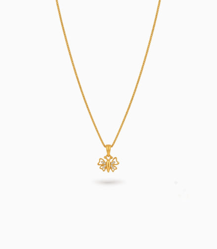 Gold Plated High Shine AD Chain & Pendant