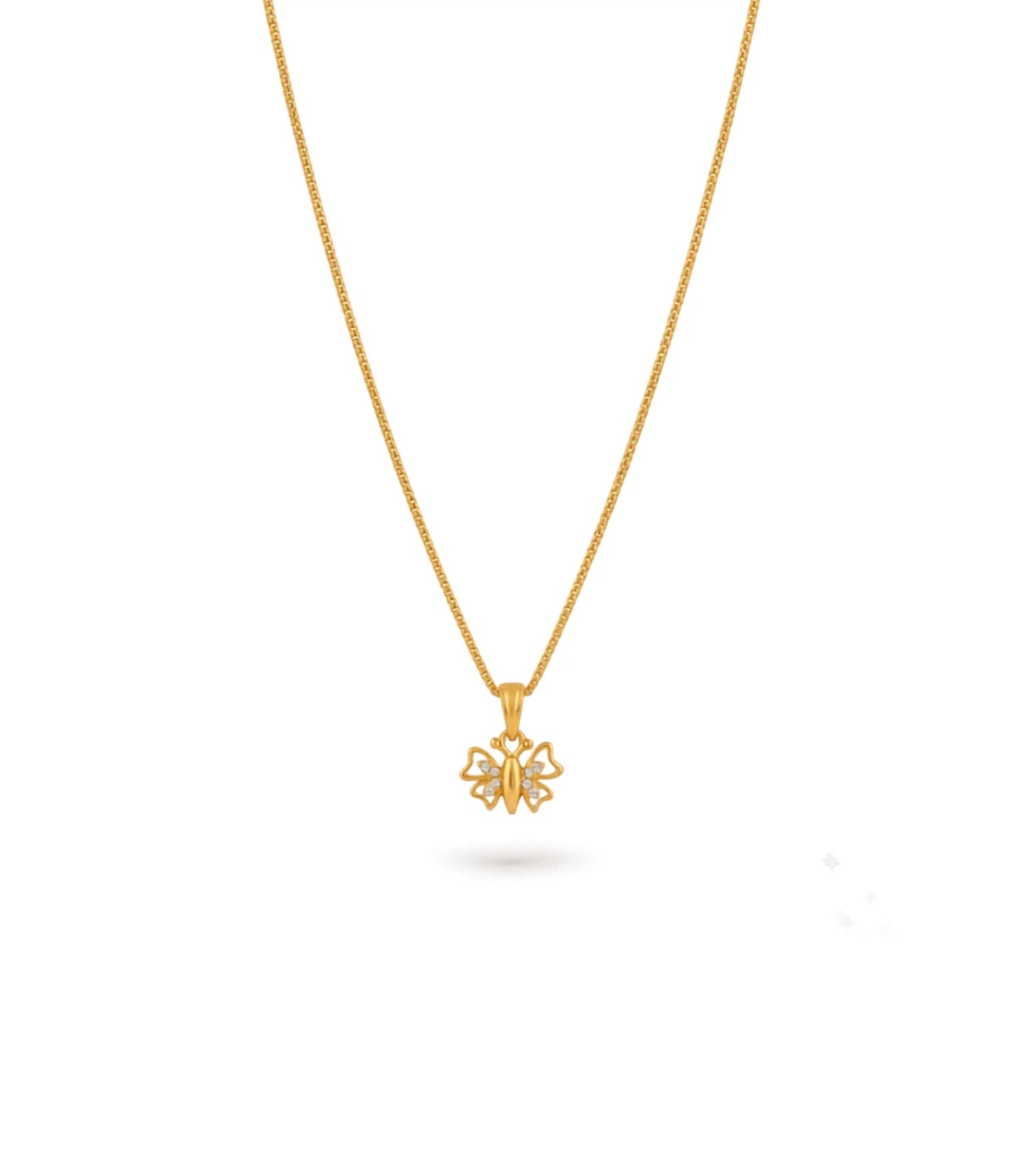 Gold Plated High Shine AD Chain & Pendant