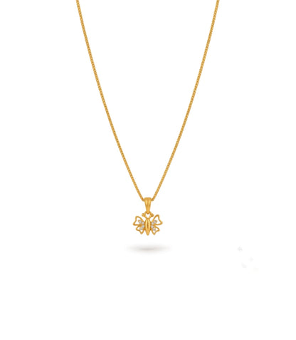 Gold Plated High Shine AD Chain & Pendant