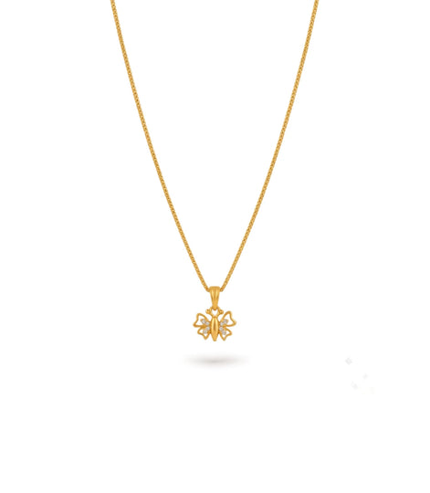 Gold Plated High Shine AD Chain & Pendant