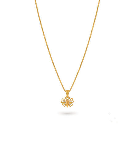 Gold Plated High Shine AD Chain & Pendant
