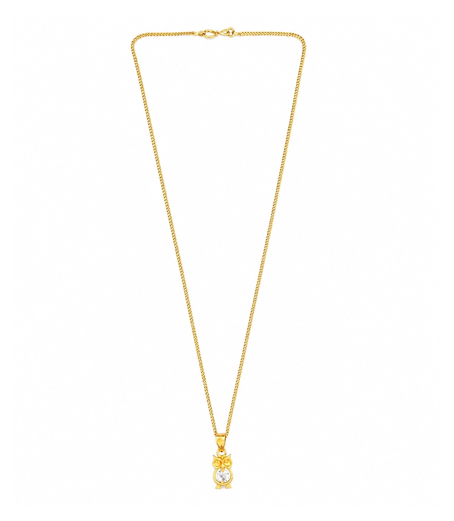 Gold Plated Owl Chain Pendant