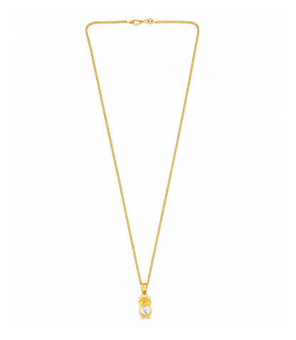 Gold Plated Owl Chain Pendant