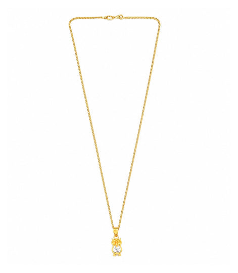 Gold Plated Owl Chain Pendant